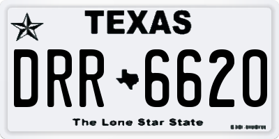 TX license plate DRR6620