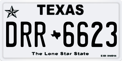 TX license plate DRR6623
