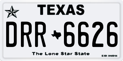 TX license plate DRR6626