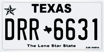 TX license plate DRR6631