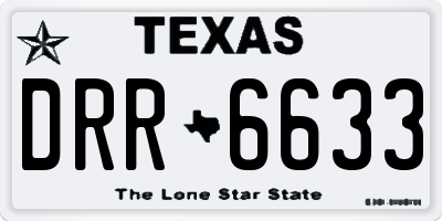 TX license plate DRR6633