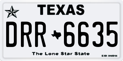 TX license plate DRR6635