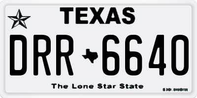 TX license plate DRR6640