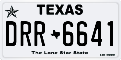TX license plate DRR6641