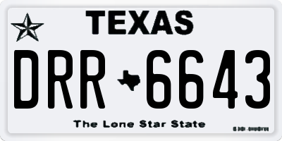 TX license plate DRR6643
