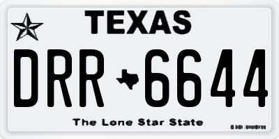 TX license plate DRR6644