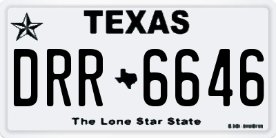 TX license plate DRR6646
