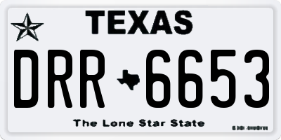 TX license plate DRR6653
