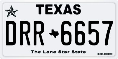 TX license plate DRR6657