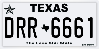TX license plate DRR6661