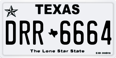 TX license plate DRR6664