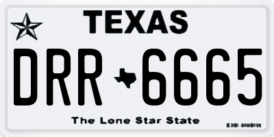 TX license plate DRR6665