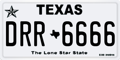 TX license plate DRR6666