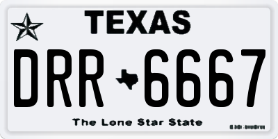 TX license plate DRR6667