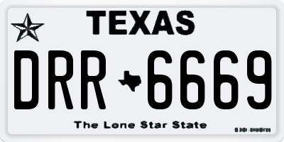 TX license plate DRR6669