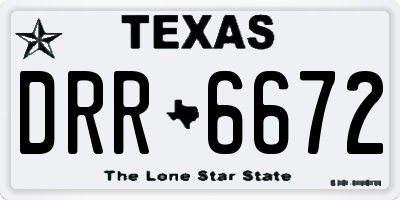 TX license plate DRR6672