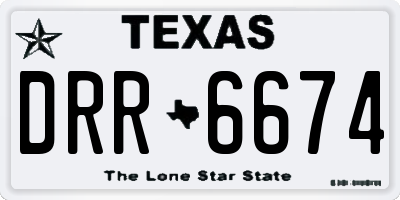 TX license plate DRR6674