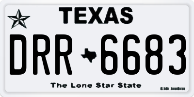 TX license plate DRR6683