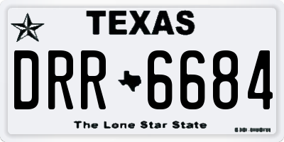 TX license plate DRR6684