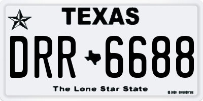 TX license plate DRR6688