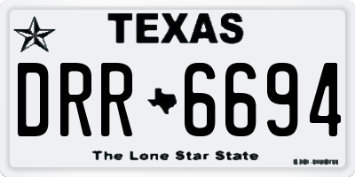 TX license plate DRR6694