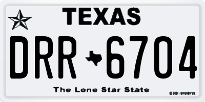 TX license plate DRR6704