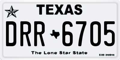 TX license plate DRR6705