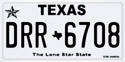 TX license plate DRR6708