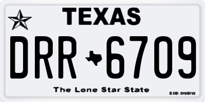 TX license plate DRR6709