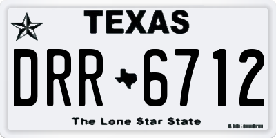 TX license plate DRR6712