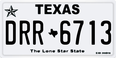 TX license plate DRR6713