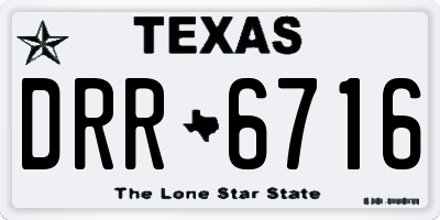 TX license plate DRR6716