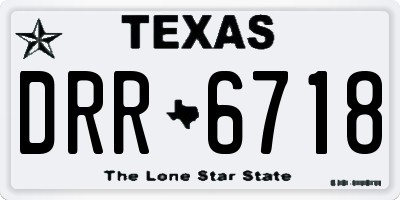 TX license plate DRR6718