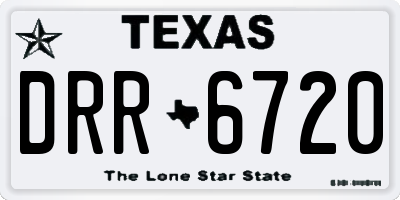 TX license plate DRR6720