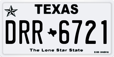 TX license plate DRR6721
