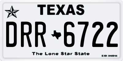 TX license plate DRR6722