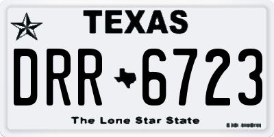 TX license plate DRR6723