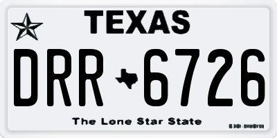 TX license plate DRR6726
