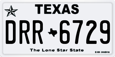 TX license plate DRR6729