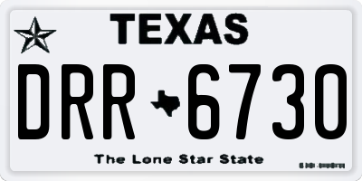TX license plate DRR6730