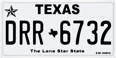 TX license plate DRR6732