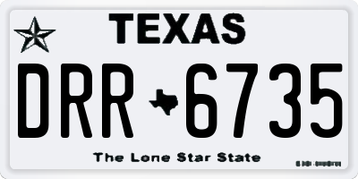 TX license plate DRR6735