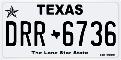 TX license plate DRR6736