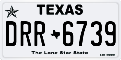 TX license plate DRR6739
