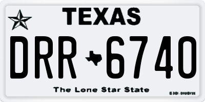 TX license plate DRR6740