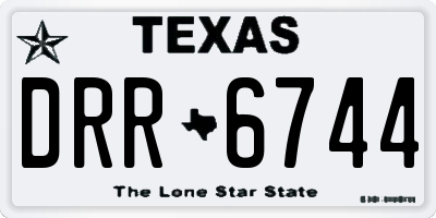 TX license plate DRR6744