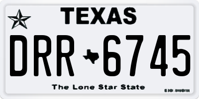 TX license plate DRR6745