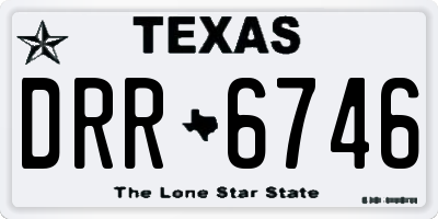 TX license plate DRR6746