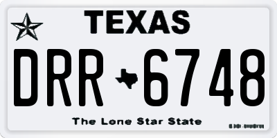 TX license plate DRR6748