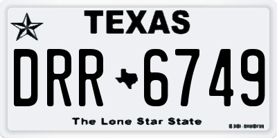 TX license plate DRR6749
